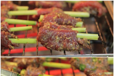 Thơm ngon bò nướng sả 